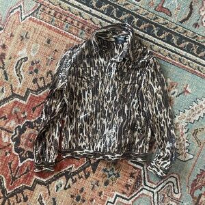 Brown and Black Patterned Jacket